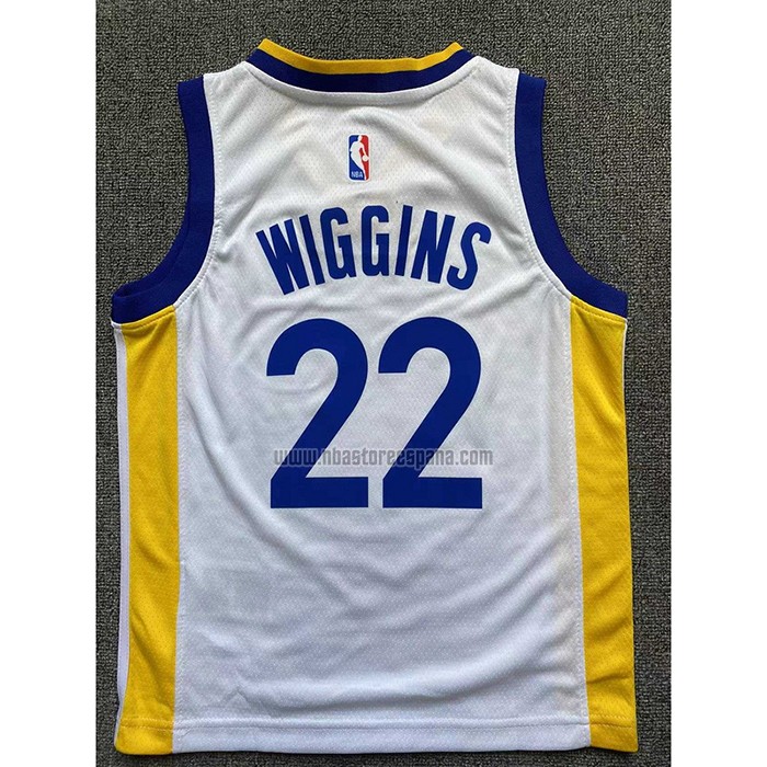 Camiseta Nino Golden State Warriors Andrew Wiggins NO 22 Association Blanco
